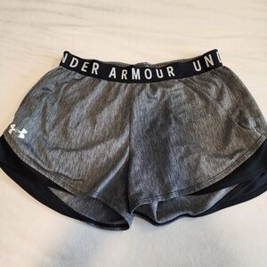 Under Armour Women's Play Up Twist 3.0 Shorts Gray/Black - M